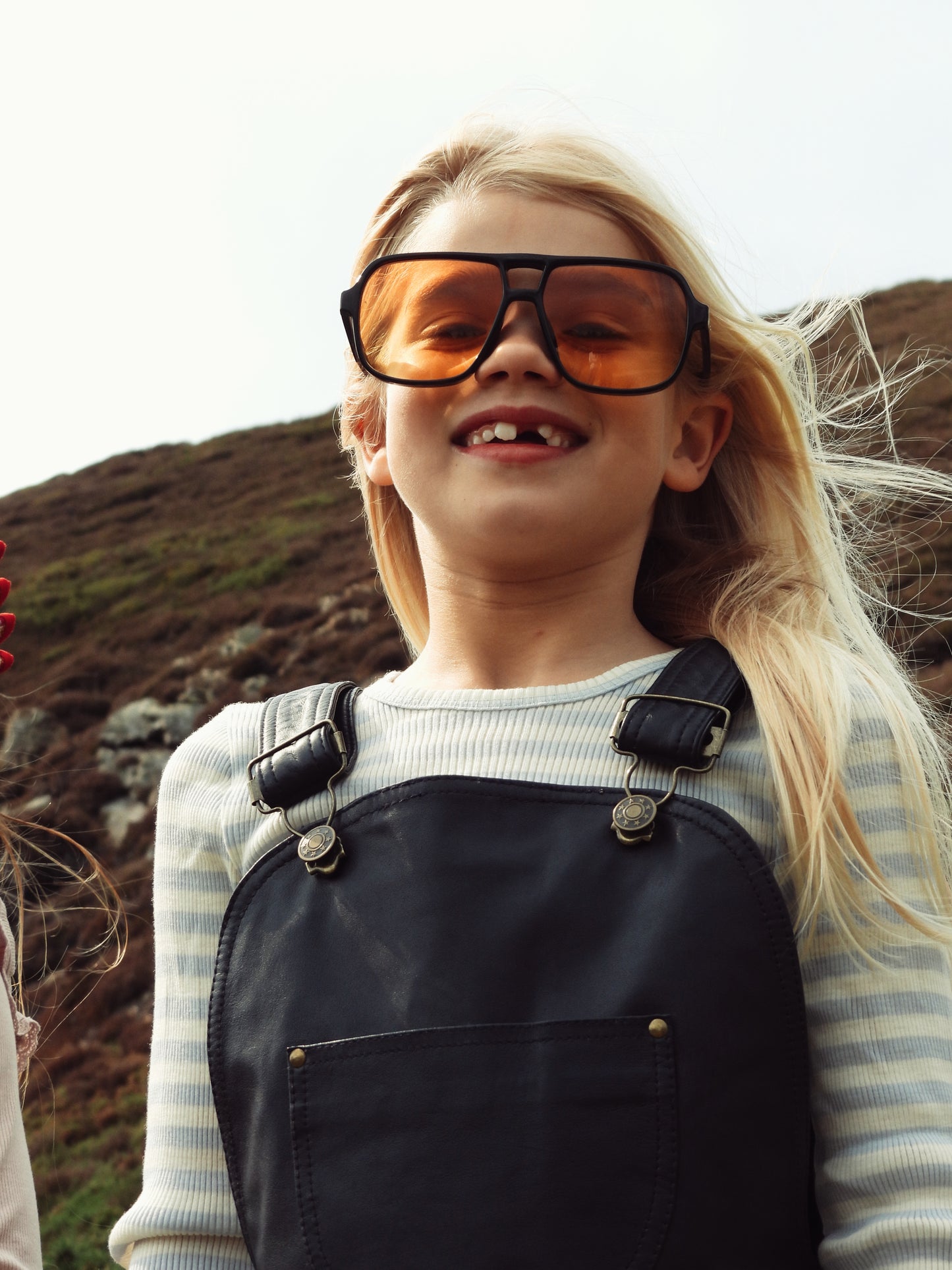 Oversmalls™ Nappa Leather Dungarees Navy