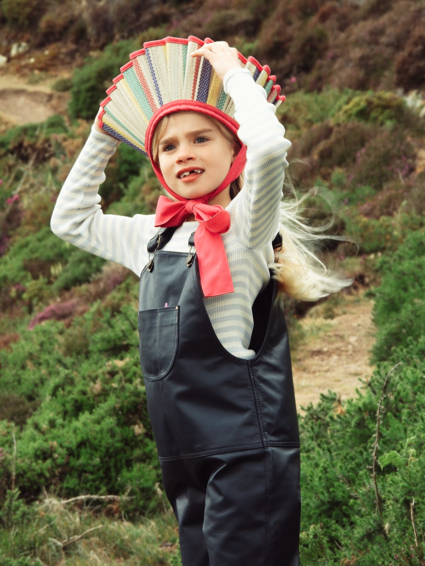 Oversmalls™ Nappa Leather Dungarees Navy