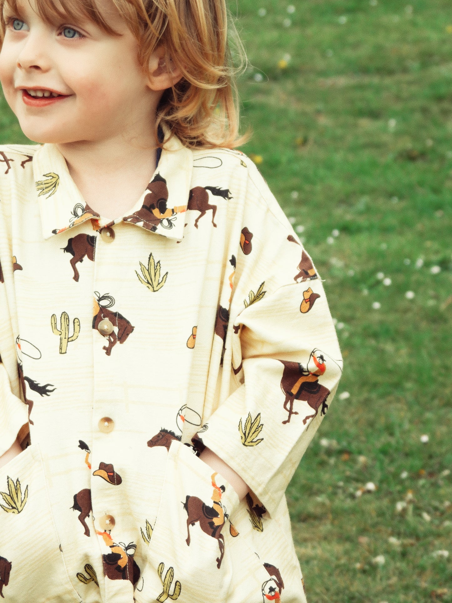 Cowboy Canvas Oversized Boilersuit – Cream