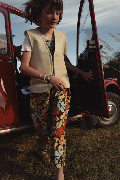 Hold Ya Horses Cream Leather Vest