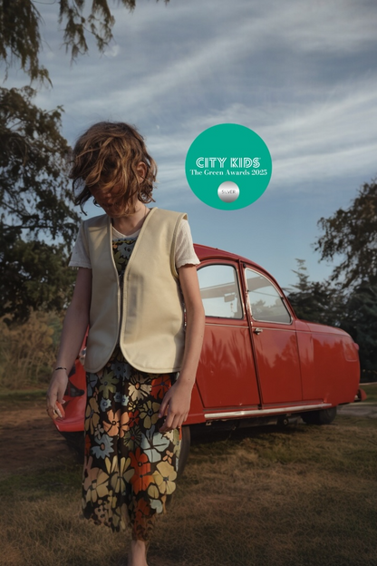 Hold Ya Horses Cream Leather Vest