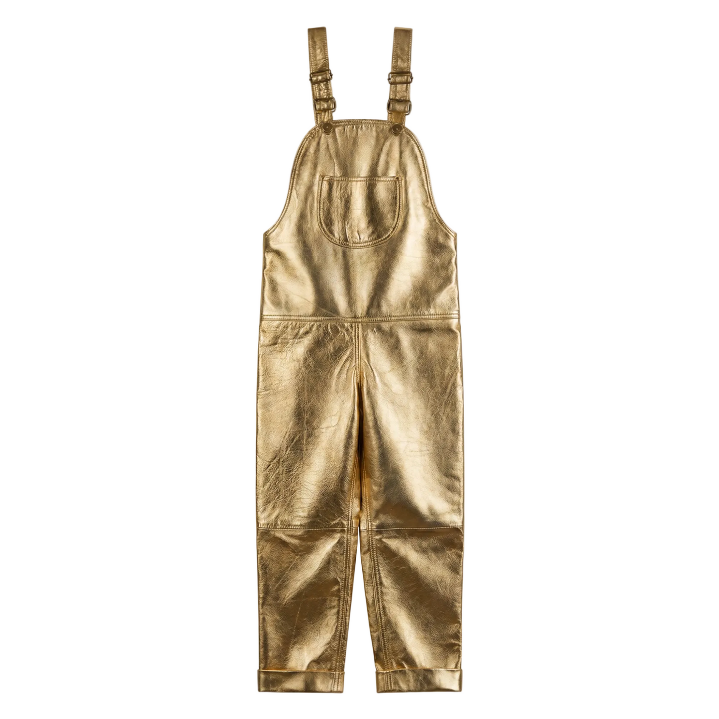 Oversmalls™ Nappa Leather Dungarees Gold