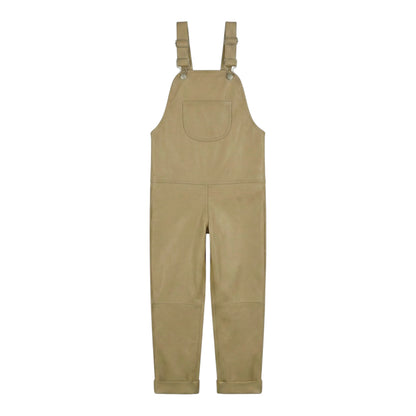 Oversmalls™ Nappa Leather Dungarees Khaki