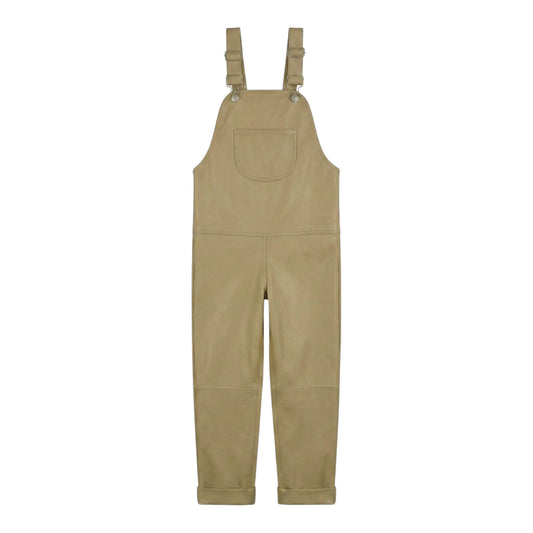 Oversmalls™ Nappa Leather Dungarees Khaki