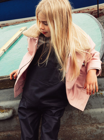 Oversmalls™ Nappa Leather Dungarees Navy