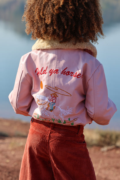 Hold Ya Horses Leather Jacket Soft Pink