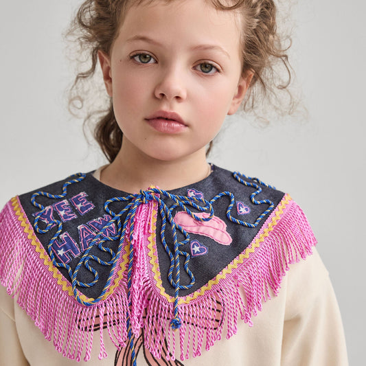 Maeve Cherry × Fille Garçon: Cowboy Collar DENIM YEEHAW